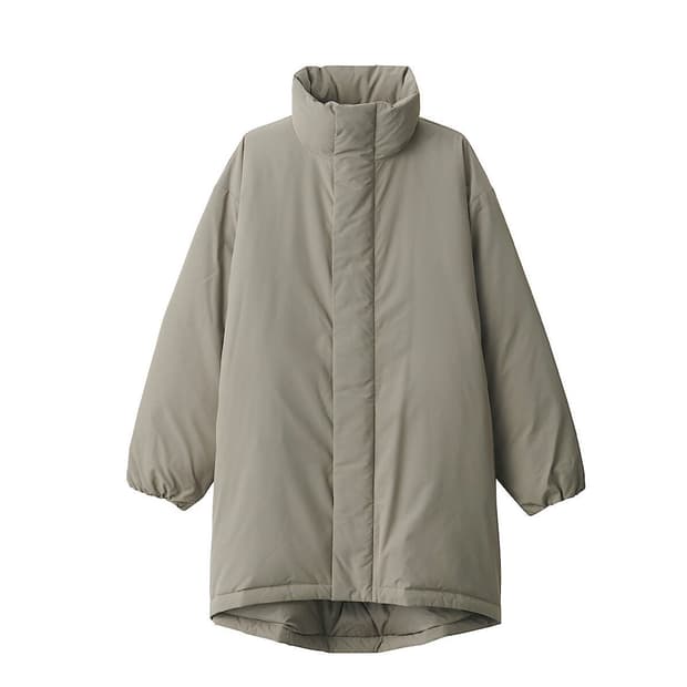무인양품 무지 발수 스탠드칼라 다운 코트 몬스터 파카