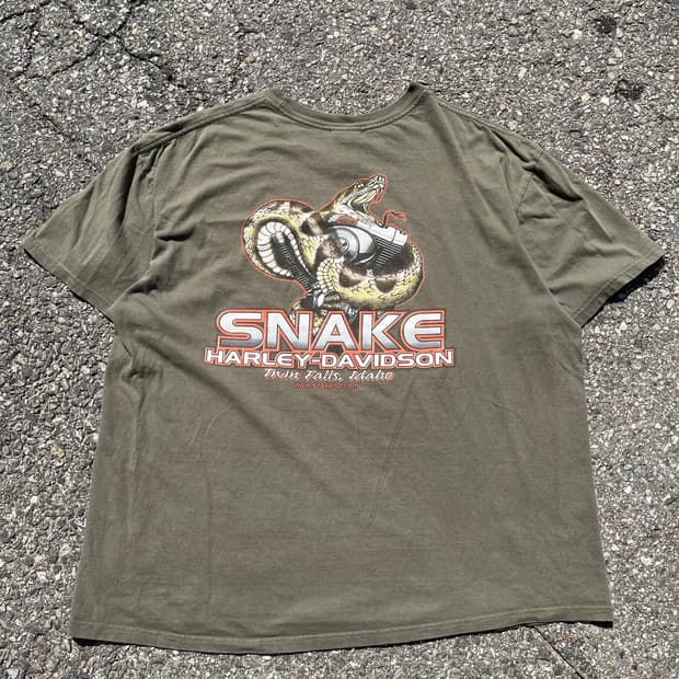 2XL) Harley Davidson Snake T Shirts