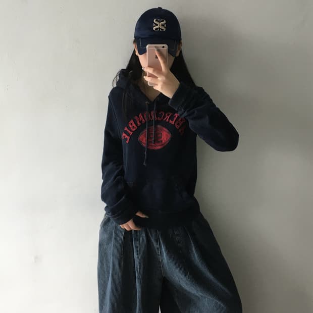 아베크롬비 자수패치 로고 후드티