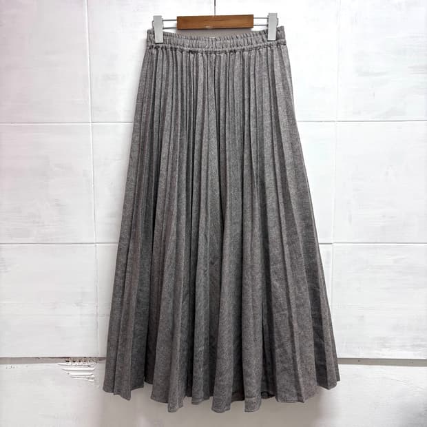 niko and 니코앤드 헤링본 플리츠 주름 롱 스커트 JPN