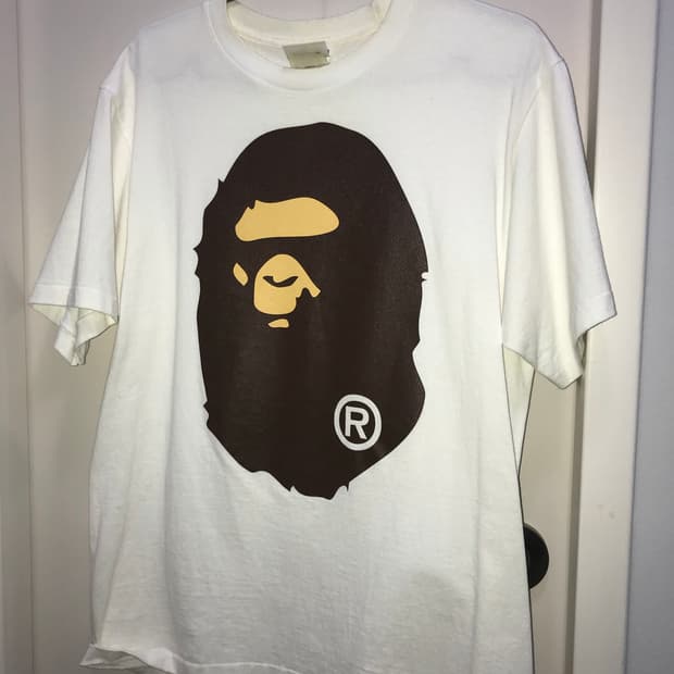 베이프 반팔 화이트 M