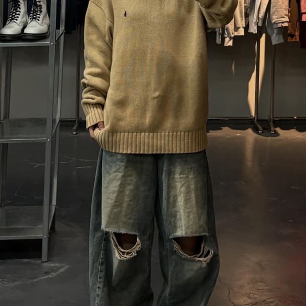 폴로랄프로렌 베이직 코튼 니트 스웨터  A3561