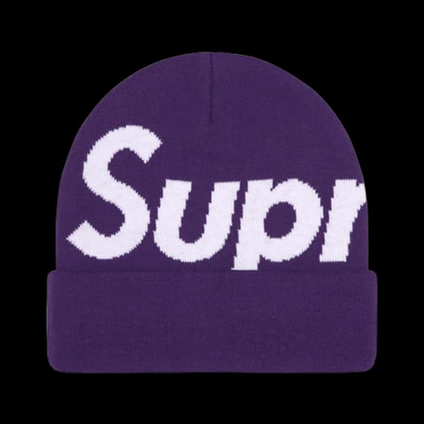 슈프림 빅 로고 비니 퍼플 