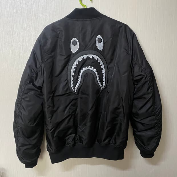 베이프 BAPE 샤크 항공 자켓 블랙 XL