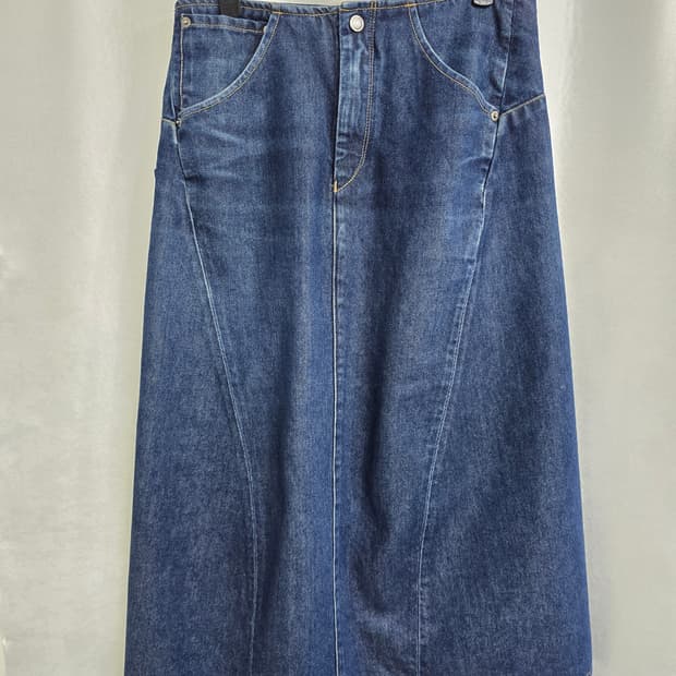 리바이스 청 데님 A라인 롱스커트 (1535)