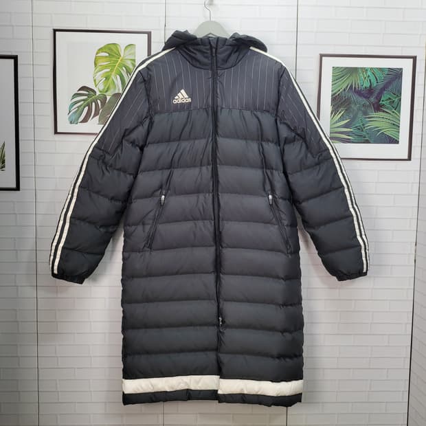 아디다스 티로15 다운 후드 롱 패딩 자켓 점퍼 95사이즈
