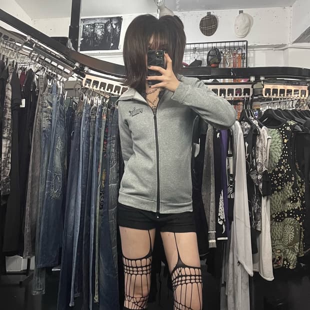 푸마 슬림핏 후드집업