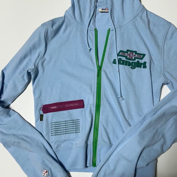 애프터매스 후드집업 스카이블루