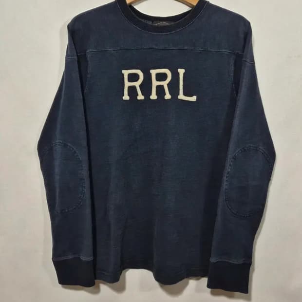 RRL 더블알엘 로고 맨투맨 스웻 셔츠 S