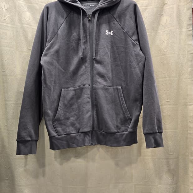 언더아머 회색 기모 후드집업 자켓 M(95)
