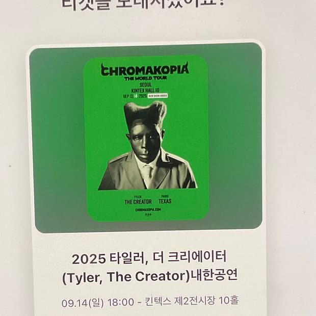 타일러 더 크리에이터 콘서트 내한 티켓 판매
