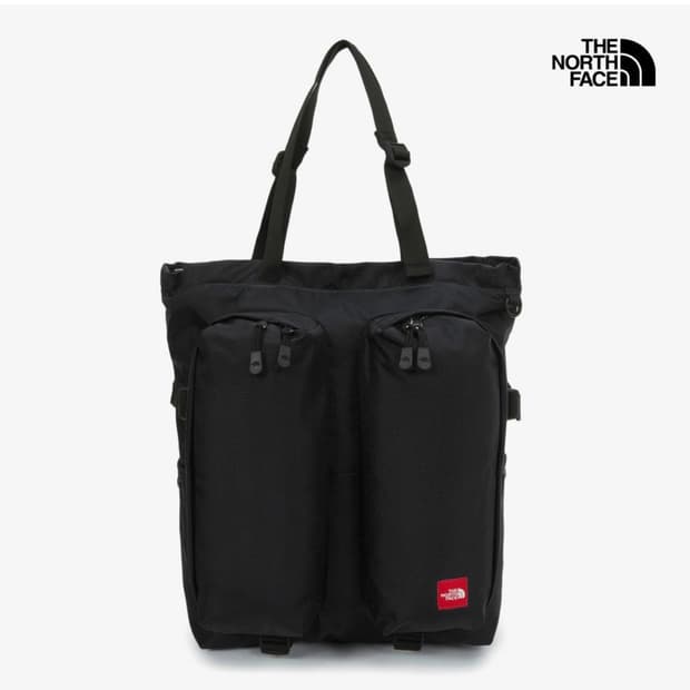 노스페이스 TNF 레드 박스 토트백 - 블랙