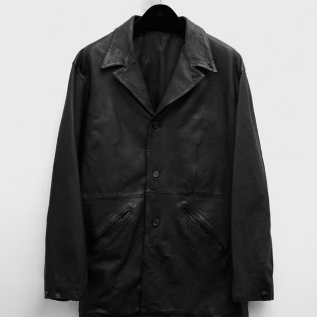 S]유스 워시드 레더 자켓