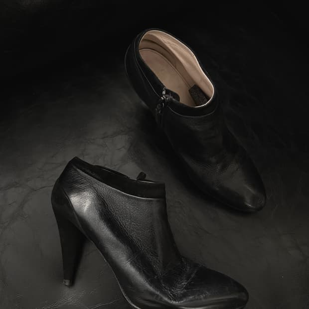 프라다 램스킨 앵클부츠