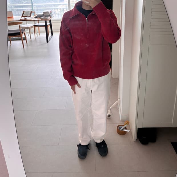 ZARA 50th NY 에디션 | 하이넥 레드 울 스웨터