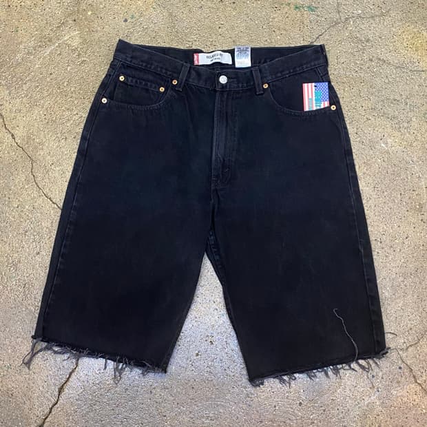 리바이스 550 블랙진 데님 반바지