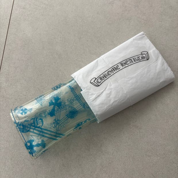 Chrome hearts pvc 클리어 블루 지갑