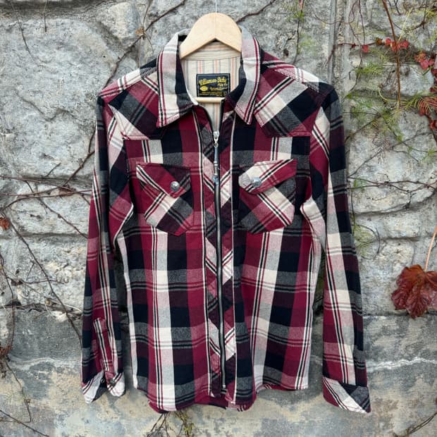 디키즈 콘쵸버튼 빈티지 웨스턴 투포켓 플란넬 체크 셔츠 L