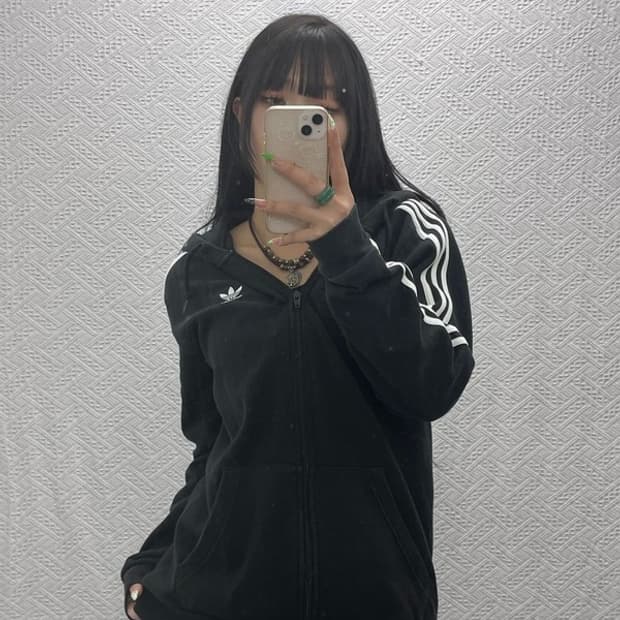 아디다스 레트로 캐주얼 오리지널 삼선 후드집업 L C09205