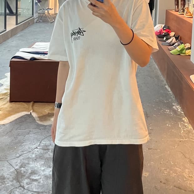 스투시 괌 화이트 반팔 H265