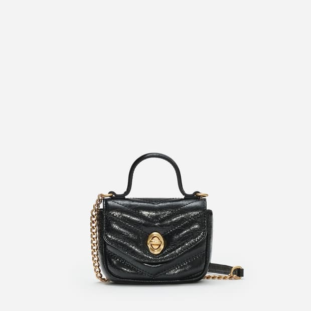 오스트카카 크누트 퀄팅 미니 블랙 가방