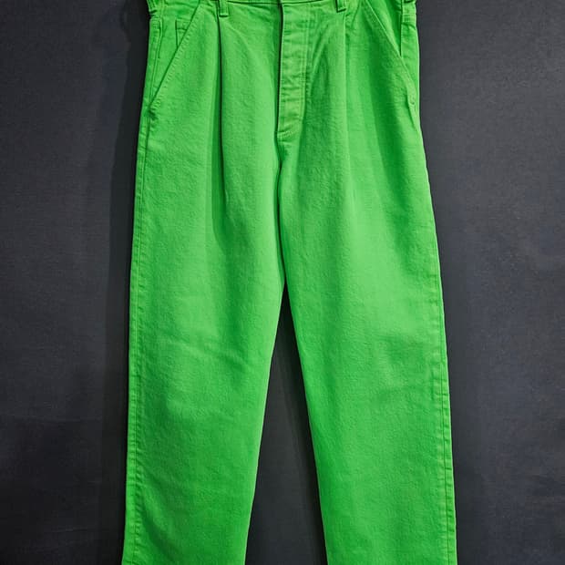 MMLG 그린 남성 허리 30 데님팬츠 
