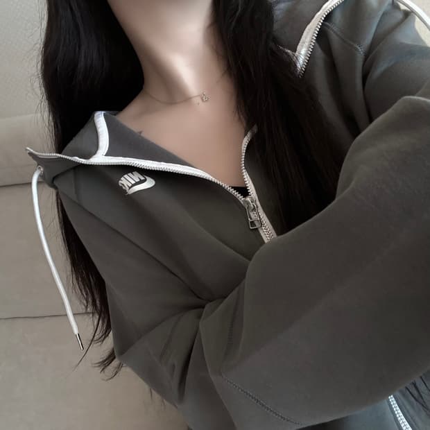 나이키 딥카키 후드집업 