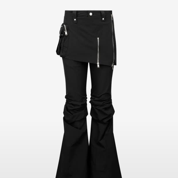 나체 부츠컷 스커트 팬츠