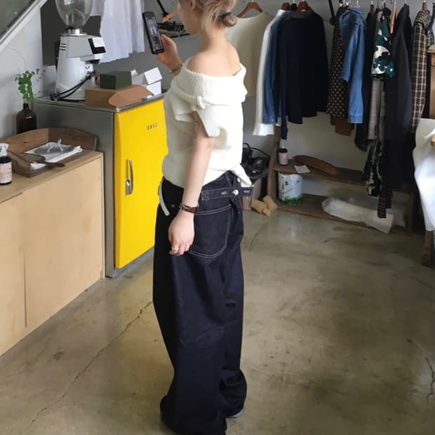 아워캐비넷 salvage buckle pants 데님 팬츠