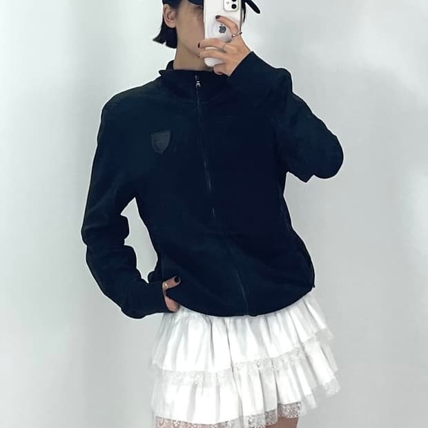 [L]폴로 블랙 여성 집업소소CH776