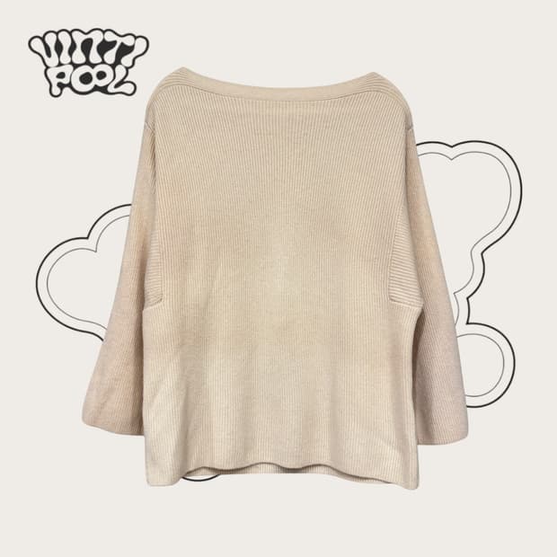 유니클로 르메르 울캐시미어 보트넥 니트 S 아이보리