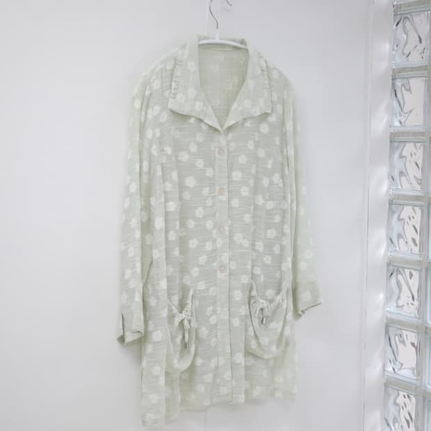 light green flower shirt