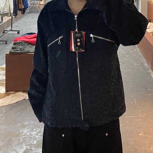 페치 코듀로이 레오파드 워크 자켓 H2289