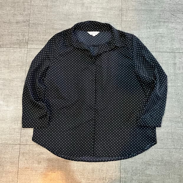 일본빈티지 Closshi 핀터깔 달천깔페어리 도트블라우스