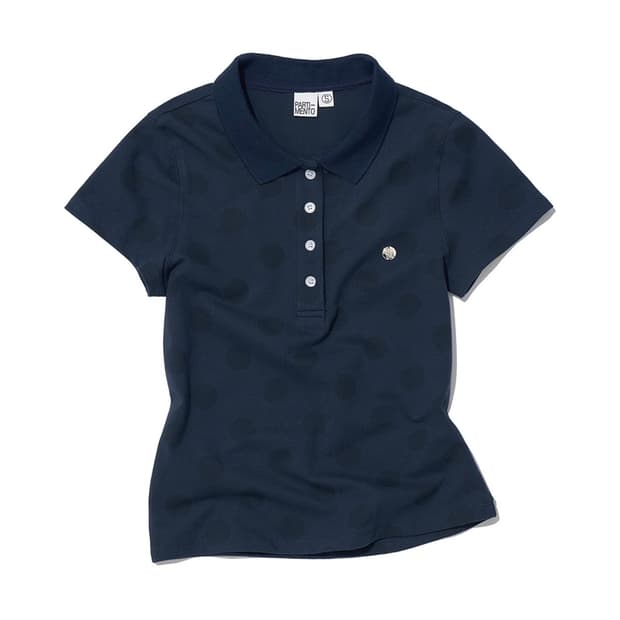 PARTIMENTO 도트카라반팔 navy S사이즈