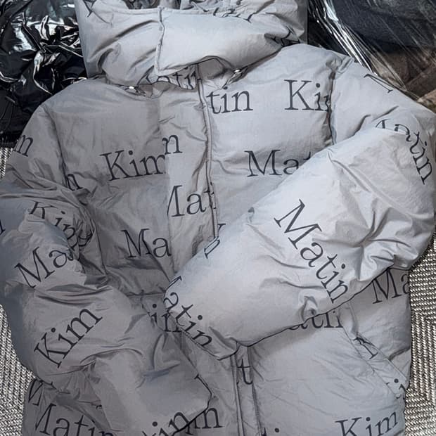 마뗑킴 로고 덕다운 패딩