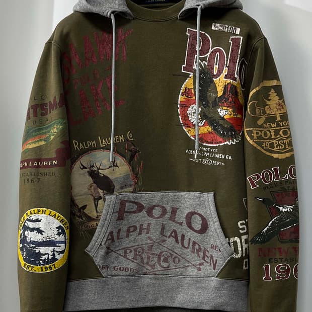 폴로 랄프로렌 스포츠맨 올오버 크렉바인더 에프터후디 스웻셔츠