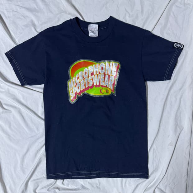 90s usa microphone sportswear 글리터 티셔츠