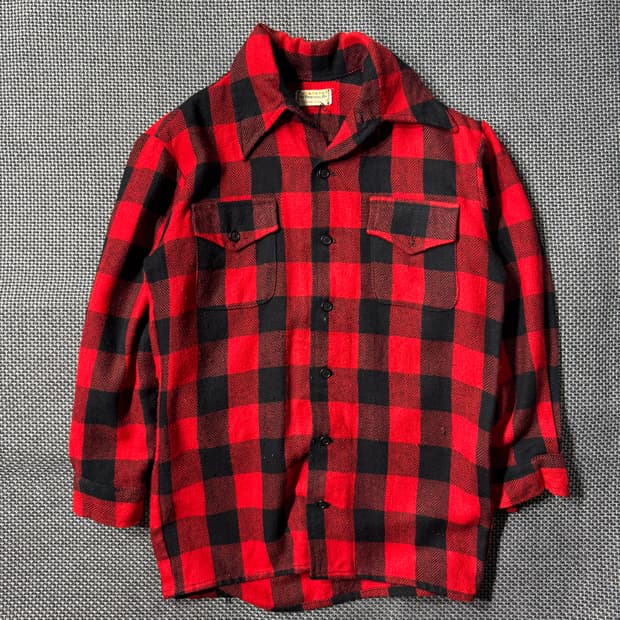 빈티지 플란넬 셔츠 레드 ( 105/OLD-8183 )
