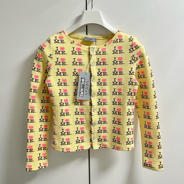 [XS]애슐리 윌리엄스 26ss 아이 하트 미 가디건/옐로우