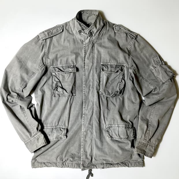 Adolfo Dominguez 빈티지 그레이 밀리터리 라이트 자켓