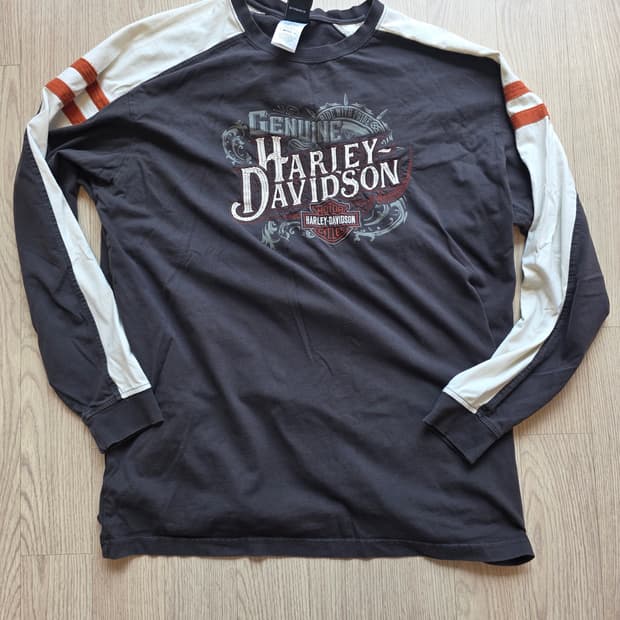(2011 빈티지)할리데이비슨 차콜 긴팔티셔츠 2XL 105-110