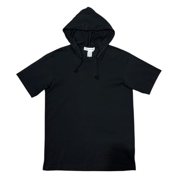 꼼데가르송 후드 결합 레이어드용 후드티 반팔 티셔츠