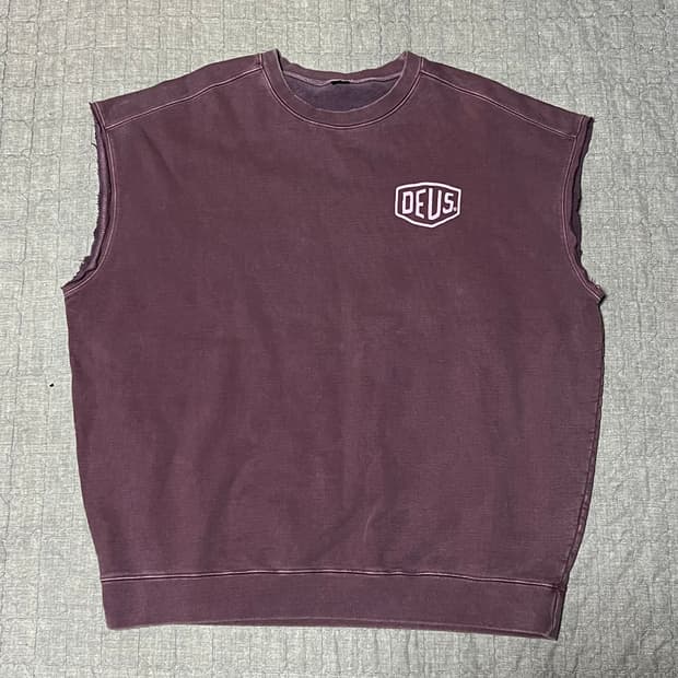 데우스 엑스 마카나 피그먼트 맨투맨 리폼 베스트 XXL 조끼 빈티지 오버