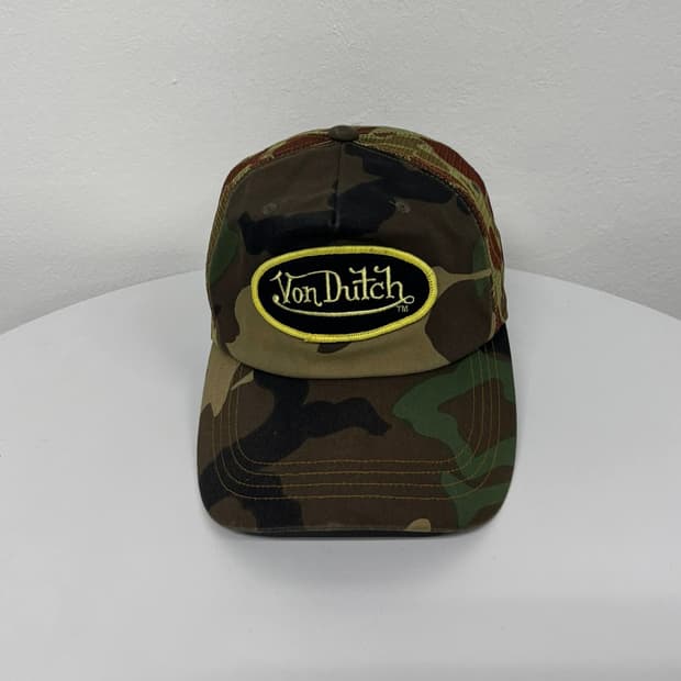 본더치 카모 플라쥬 메시 트러커 볼캡 모자