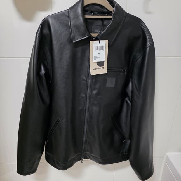 칼하트wip 디트로이트 레더 자켓 faux leather