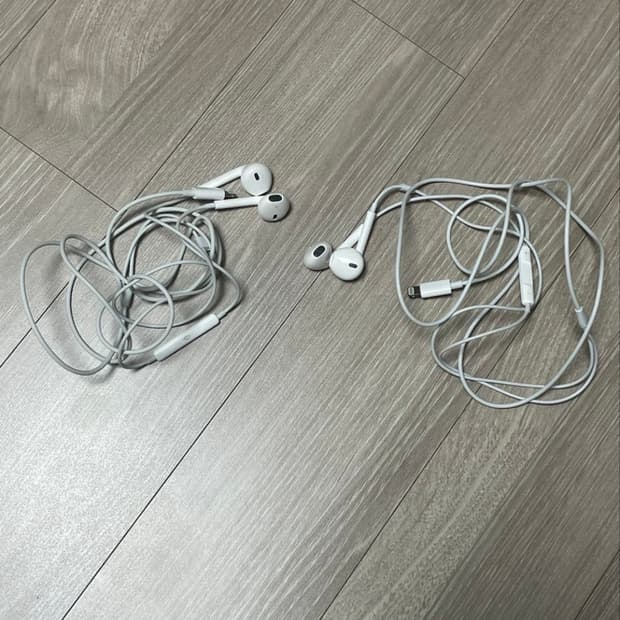애플 이어폰 유선 정품 2개 각각