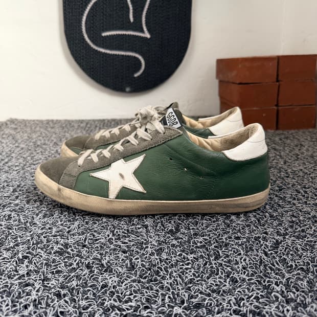 골든구스 슈퍼스타 그린 스니커즈 42