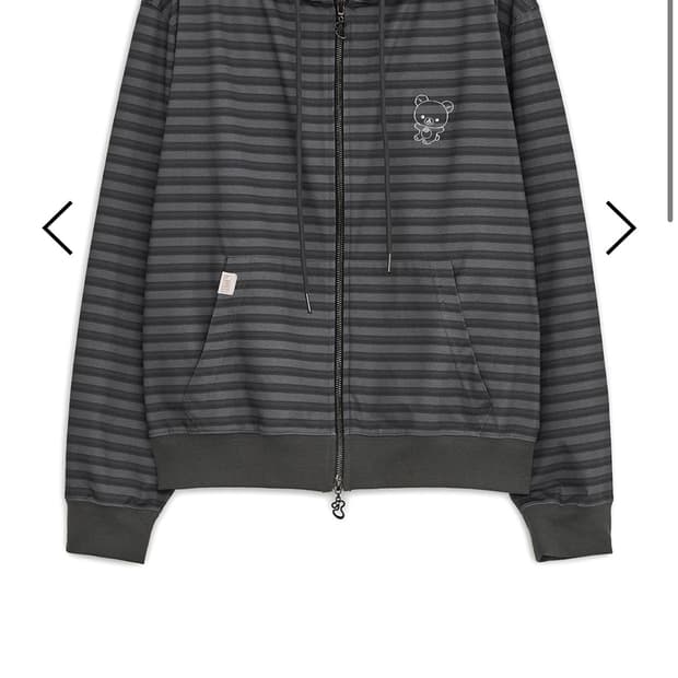 허그유어스킨 코리락쿠마 후드집업 차콜