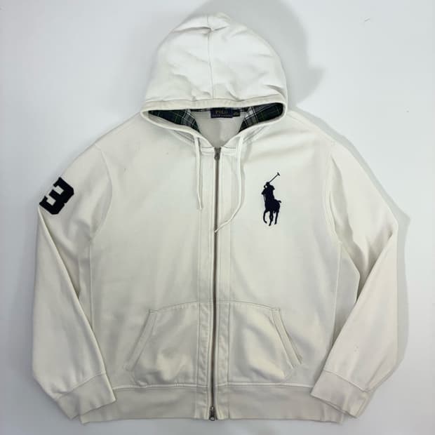 Polo  폴로 랄프로렌 빅포니 투웨이 체크 후드집업